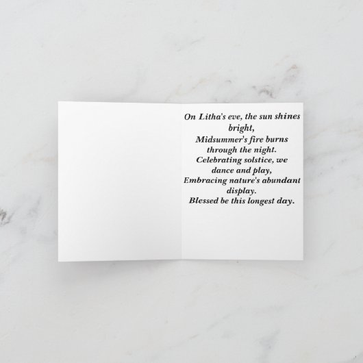 Litha Greeting Card Karte (Innenseite)