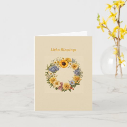Litha Greeting Card Karte (Gelbe Blume)