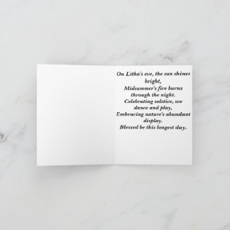 Litha Greeting Card Karte