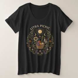 Litha Picnic Summer Solstice Celestial Art Große Größe T-Shirt