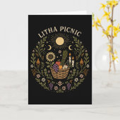 Litha Picnic Summer Solstice Celestial Art Karte (Gelbe Blume)