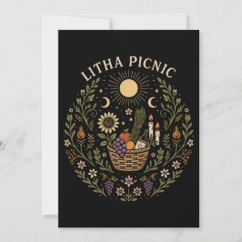 Litha Picnic Summer Solstice Celestial Art Karte