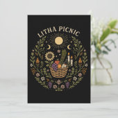 Litha Picnic Summer Solstice Celestial Art Karte (Stehend Vorderseite)