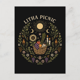 Litha Picnic Summer Solstice Celestial Art Postkarte
