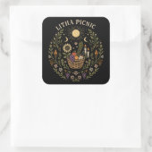 Litha Picnic Summer Solstice Celestial Art Quadratischer Aufkleber (Tasche)