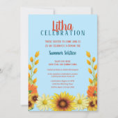 Litha Solstice Sonnenblume Daisy Summer Party Einladung (Vorderseite)