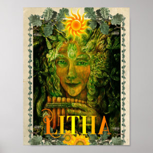 LITHA, SOMMERSOLSTICE WICCAN SABBAT POSTER