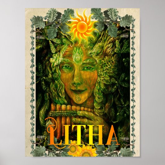 LITHA, SOMMERSOLSTICE WICCAN SABBAT POSTER (Vorne)