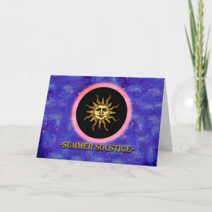 Litha, Sommersonnenwende, Sonne im Himmel Karte
