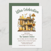 Litha Summer Solstice Apothekary Shelf Einladung (Vorne/Hinten)