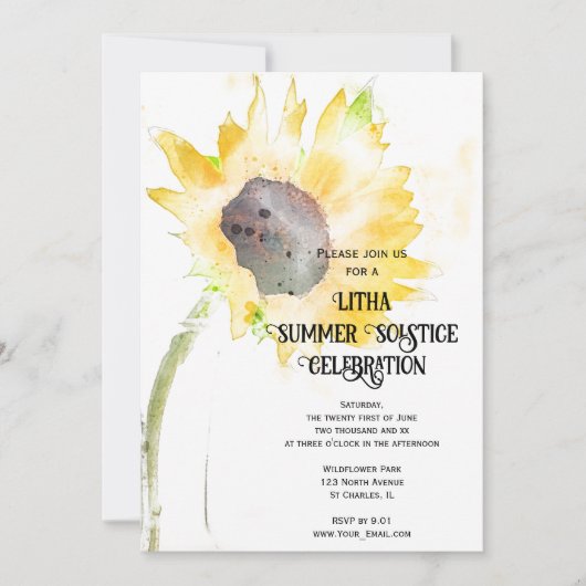 Litha Summer Solstice Celebration Einladung (Vorderseite)