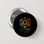 Litha Summer Solstice Mittelsommerrad des Jahres Button (Vorne & Hinten)