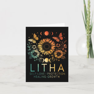 Litha Summer Solstice Mittelsommerrad des Jahres Karte