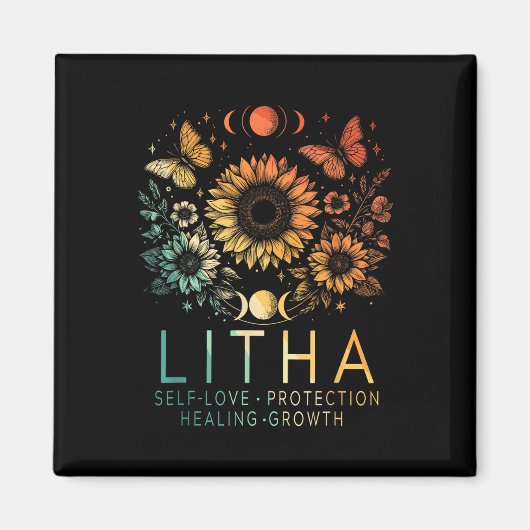 Litha Summer Solstice Mittelsommerrad des Jahres Magnet (Vorne)