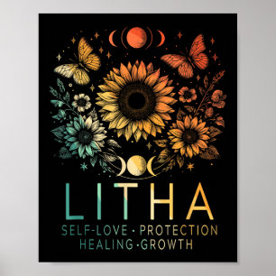 Litha Summer Solstice Mittelsommerrad des Jahres Poster