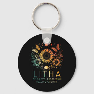 Litha Summer Solstice Mittelsommerrad des Jahres Schlüsselanhänger