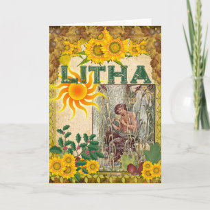 Litha Summer Solstice Pagan Grußkarte Karte