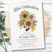 Litha Summer Solstice Sonnenblume Honeycomb Einladung