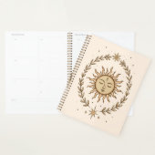 Litha Sun Face Botanical Wreath Celestial Art Planer (Anzeige)