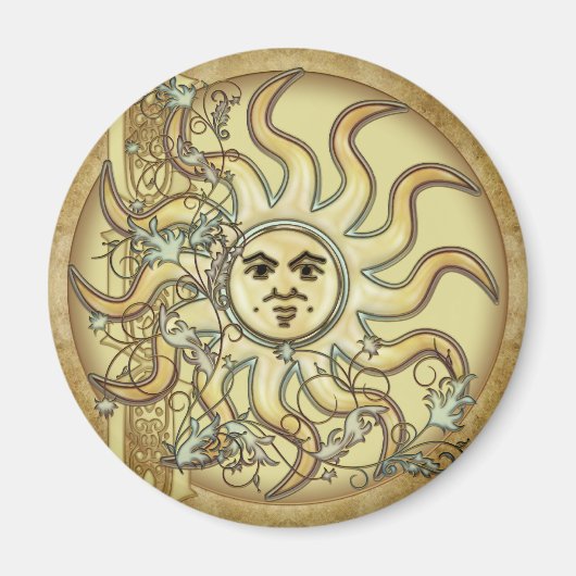 Litha Sun keltic Style Designmagnete Magnet (Vorne)