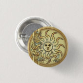 Litha Sun keltische Art-Entwurfs-Knöpfe Button (Vorne & Hinten)
