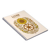 Litha Sunflower Wheel Summer Solstice Celestial Notizblock (Rechte Seite)