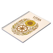 Litha Sunflower Wheel Summer Solstice Celestial Notizblock (Linke Seite)