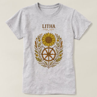 Litha Sunflower Wheel Summer Solstice Celestial T-Shirt