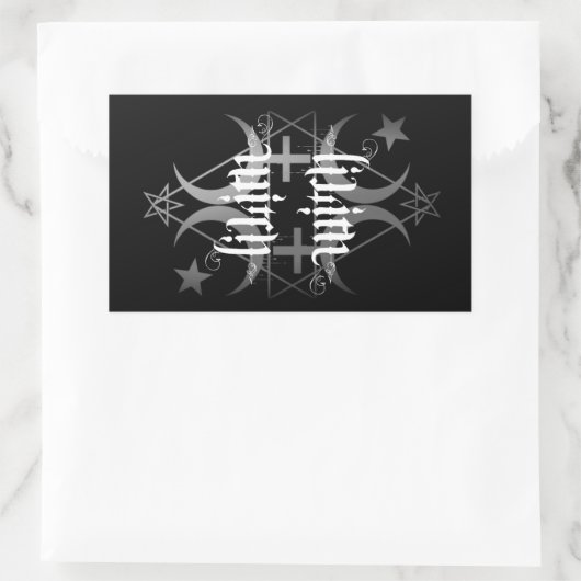 lithaltige, schwarz-weiße Aufkleber (Tasche)