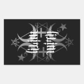 lithaltige, schwarz-weiße Aufkleber (Vorderseite)