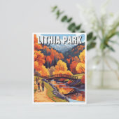Lithia Park Ashland Oregon Travel Postcard Postkarte (Stehend Vorderseite)