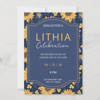 Lithia | Sonnenwendrad des Jahres Einladung