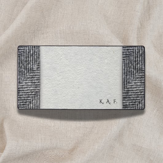 Lithic Record: Personalized Tweed & Blotter Look Schreibtischunterlage