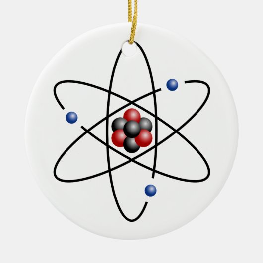 Lithium-Atom-chemisches Element Li Atomnummer 3 Keramik Ornament (Vorne)