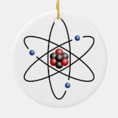Lithium-Atom-chemisches Element Li Atomnummer 3 Keramik Ornament (Hinten)
