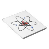 Lithium-Atom-chemisches Element Li Atomnummer 3 Notizblock (angewinkelt)