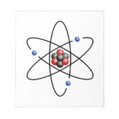Lithium-Atom-chemisches Element Li Atomnummer 3 Notizblock (Vorderseite)