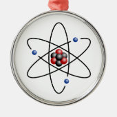 Lithium-Atom-chemisches Element Li Atomnummer 3 Ornament Aus Metall (Vorne)