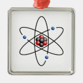 Lithium-Atom-chemisches Element Li Atomnummer 3 Ornament Aus Metall (Vorne)
