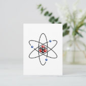 Lithium-Atom-chemisches Element Li Atomnummer 3 Postkarte (Stehend Vorderseite)
