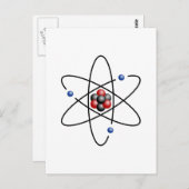 Lithium-Atom-chemisches Element Li Atomnummer 3 Postkarte (Vorne/Hinten)