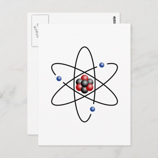 Lithium-Atom-chemisches Element Li Atomnummer 3 Postkarte (Vorne/Hinten)
