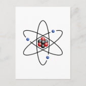 Lithium-Atom-chemisches Element Li Atomnummer 3 Postkarte (Vorderseite)
