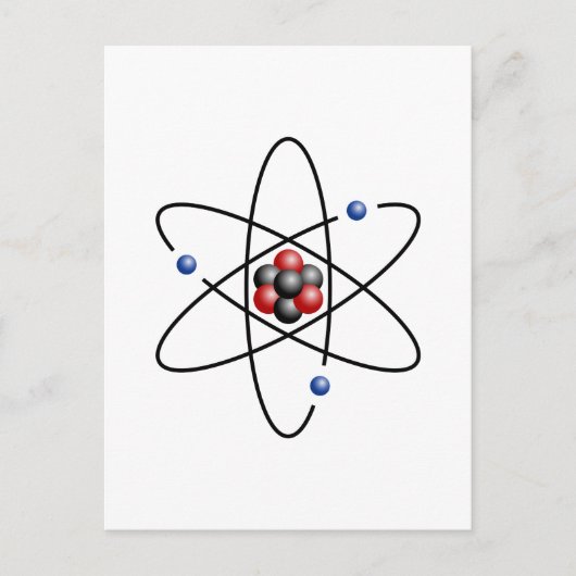 Lithium-Atom-chemisches Element Li Atomnummer 3 Postkarte (Vorderseite)