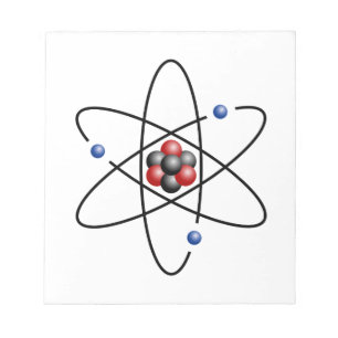 Lithium-Atom-chemisches Element Ordnungszahl 3 Lis Notizblock