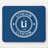 Lithium-Element Blue Mouse Pad Mousepad (Vorne)