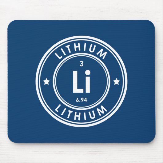 Lithium-Element Blue Mouse Pad Mousepad (Vorne)