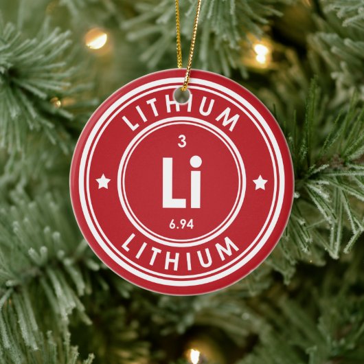 Lithium-Element Rote Keramik Keramik Ornament (Baum)