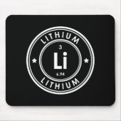 Lithium-Element-Schwarzes Mouse-Pad Mousepad (Vorne)