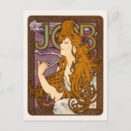 Lithograph Alphonse Mucha für Stellenwerbung Postkarte (Vorderseite)